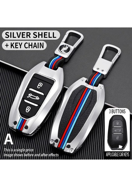 Gümüş Rengi Peugeot Citroe Grand Picasso C5 Dover Için Araba Anahtarı Kutusu (Yurt Dışından)