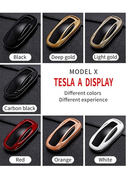 Parlak Altın Yeni Abs Karbon Fibe Araba Uzaktan Anahtar Tam Kapak Kılıf Kabuk Tesla Model 3 Model S Model x Araba Akıllı Anahtar Aksesuarları Tutucu Fob (Yurt Dışından)