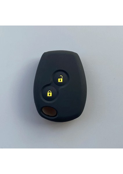 Sarı ile Balck Renault Clio Scenic Megane Duster Sandero Captur Için Silikon Araba Anahtarı Kapağı Anahtar Kasa Kapağı (Yurt Dışından)