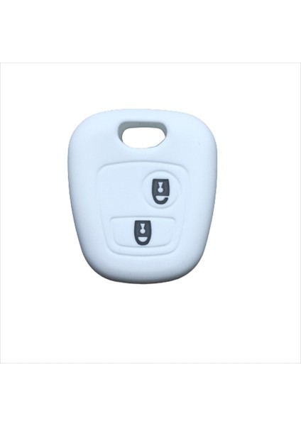 Beyaz Silikon Anahtar Araba Kılıf Koruyucu Uzaktan Anahtar Kapağı Peugeot Için Citroeasso Toyota Aygo Için (Yurt Dışından)