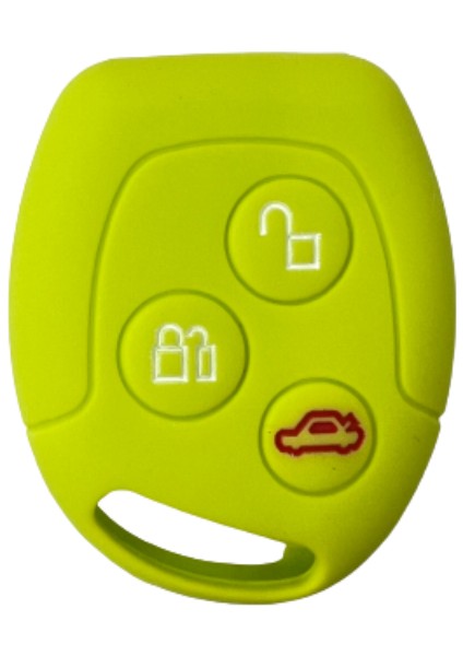 Elma Yeşili Silikon Araba Anahtarı Kapağı Uzaktan Araba Anahtarı Koruyucu Kılıf Kabuk Ford Transit Focus Için Ka Galaxy Mondeo Fiesta C-Max S-Max Connect (Yurt Dışından)