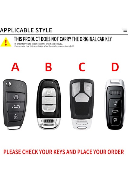 B Gümüş Kahverengi Çinko Alaşım Araba Anahtarı Kapağı Koruyucu Kılıf Audi A3 A4 Al 8p B6 B7 B8 C6 Rs3 Q3 Q7 Tt 8l 8V S3 Anahtarlık Araba Aksesuarı (Yurt Dışından) fırsatları