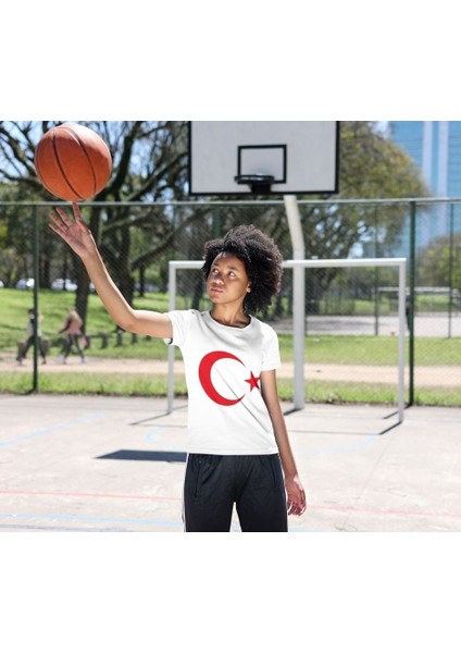 Ay Yıldız Beyaz Tişört Unisex T-Shirt 23 Nisan fiyatları