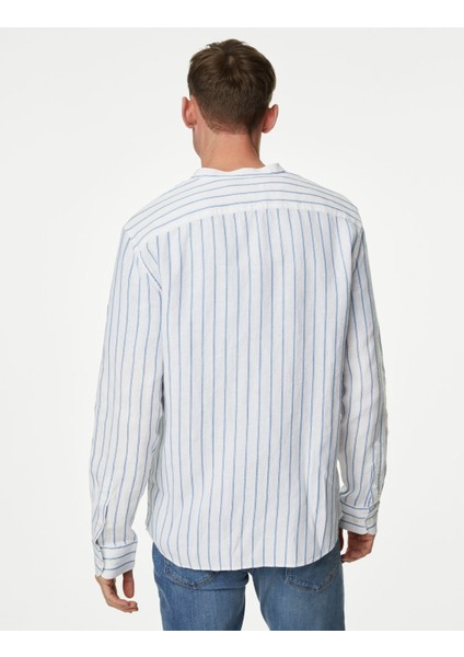 Uzun Kollu Keten Gömlek indirimleri