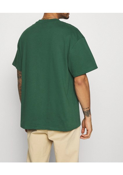 Erkek %100 Pamuk Unisex Oversize Bisiklet Yaka T-Shirt indirimleri