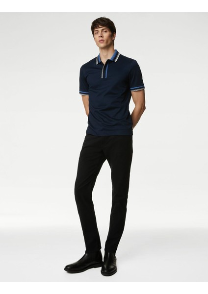 Marks & Spencer Saf Supima® Pamuklu Polo Yaka T-Shirt