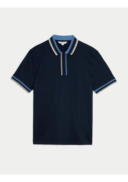 Marks & Spencer Saf Supima® Pamuklu Polo Yaka T-Shirt