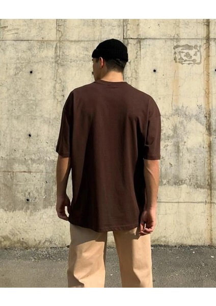 Erkek %100 Pamuk Unisex Oversize Bisiklet Yaka T-Shirt modelleri