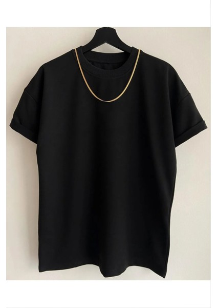 Erkek %100 Pamuk Unisex Oversize Bisiklet Yaka T-Shirt modelleri