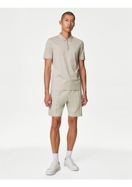 Yumuşak Dokulu Örme Polo Yaka T-Shirt