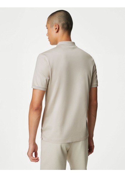 Yumuşak Dokulu Örme Polo Yaka T-Shirt modelleri