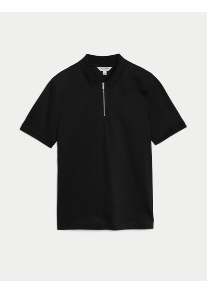 Marks & Spencer Yumuşak Dokulu Kısa Kollu Polo Yaka T-Shirt