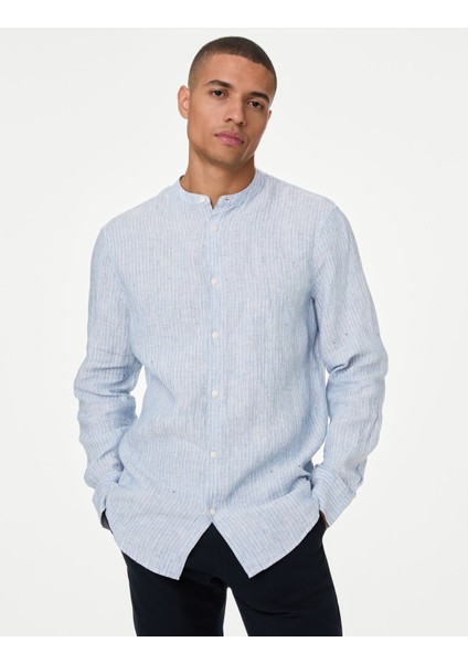 Uzun Kollu Saf Keten Gömlek fiyatları