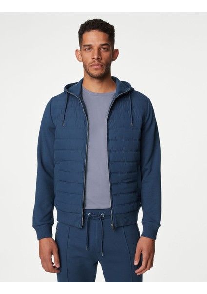 Regular Fit Kapüşonlu Kapitone Sweatshirt