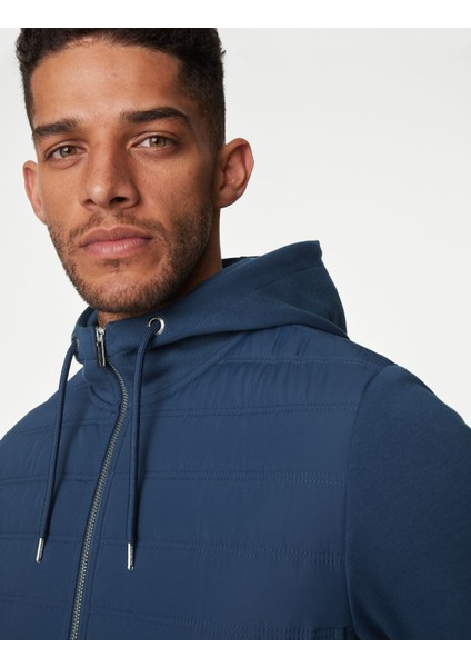 Regular Fit Kapüşonlu Kapitone Sweatshirt
