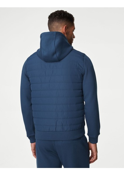 Regular Fit Kapüşonlu Kapitone Sweatshirt