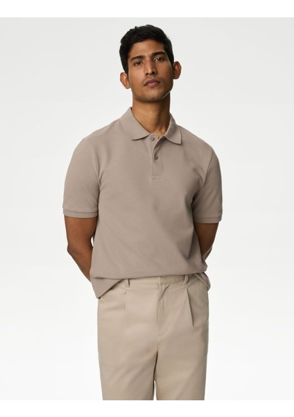 Marks & Spencer Saf Pamuklu Polo Yaka T-Shirt