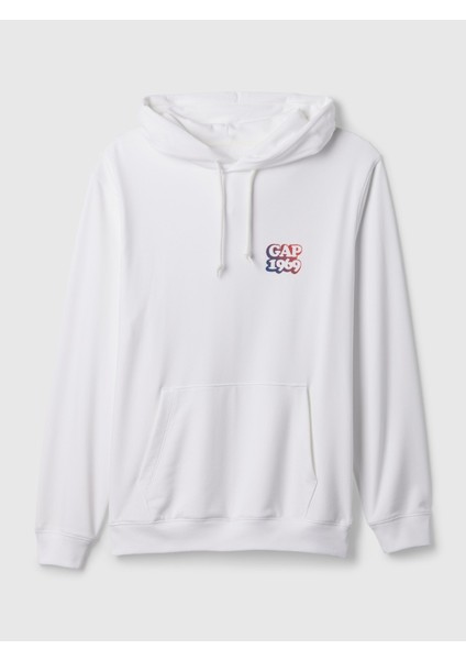 Erkek Beyaz Gap Logo Sweatshirt