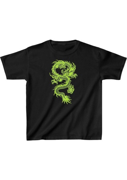 Çocuk Unisex Baskılı T-Shirt - Siyah