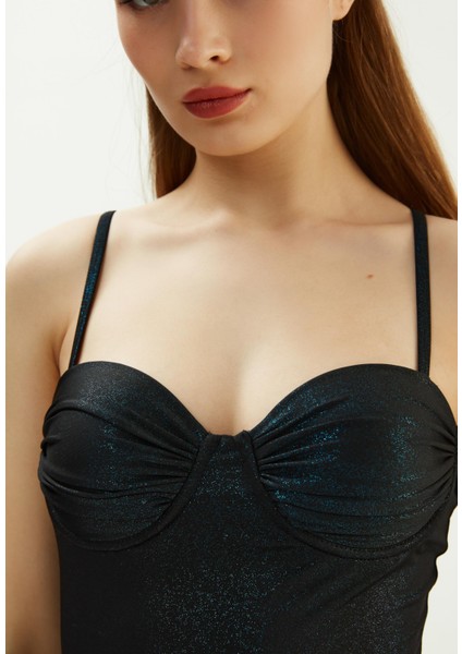 Incelten Etki Kaplı Straplez Mayo Siyah 2278ESMY fırsatları