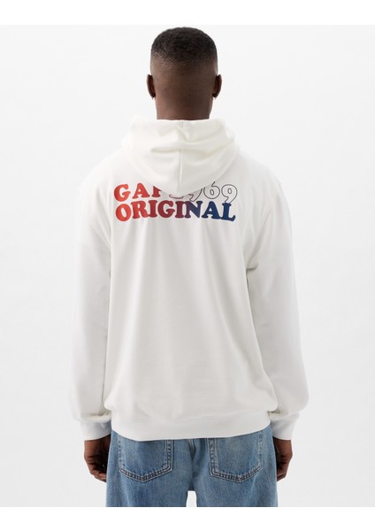 Erkek Beyaz Gap Logo Sweatshirt