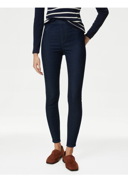 Yüksek Bel Jegging Jean Pantolon