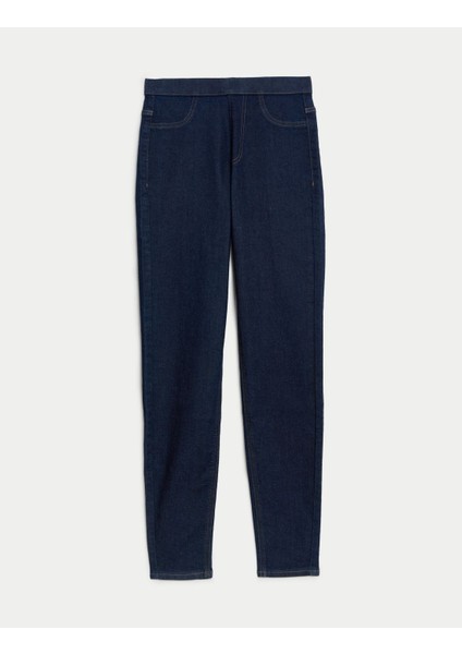 Yüksek Bel Jegging Jean Pantolon