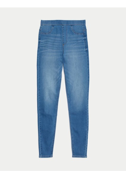 Yüksek Bel Jegging Jean Pantolon