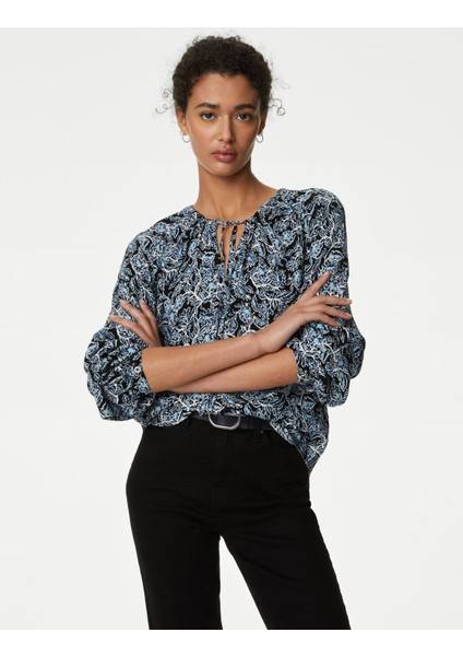 Relaxed Fit Uzun Kollu Bluz