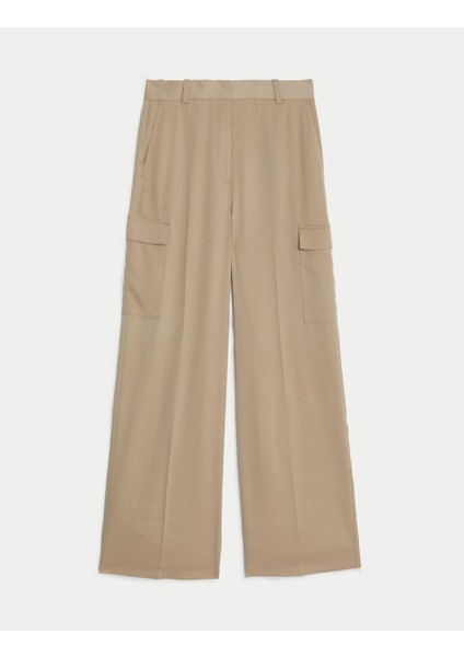 Wide Leg Saten Kargo Pantolon indirimleri