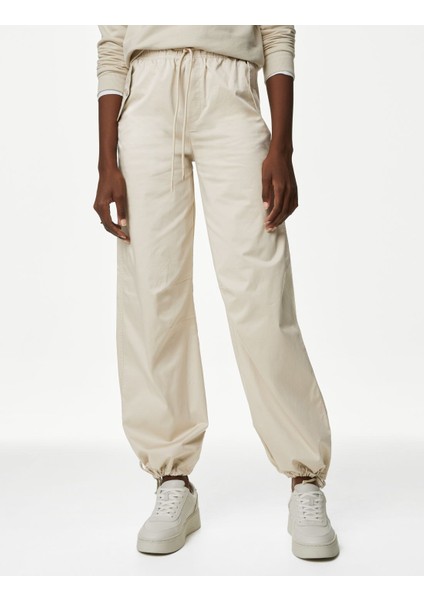 Relaxed Fit Yüksek Bel Paraşüt Pantolon modelleri