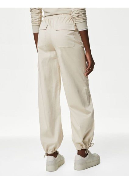 Relaxed Fit Yüksek Bel Paraşüt Pantolon fırsatları
