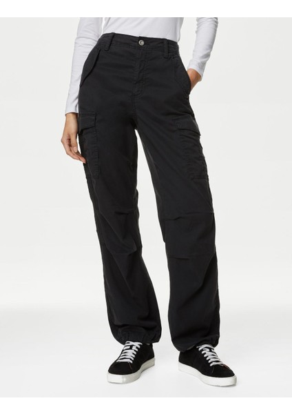 Marks & Spencer Lyocell™ Straight Leg Kargo Pantolon