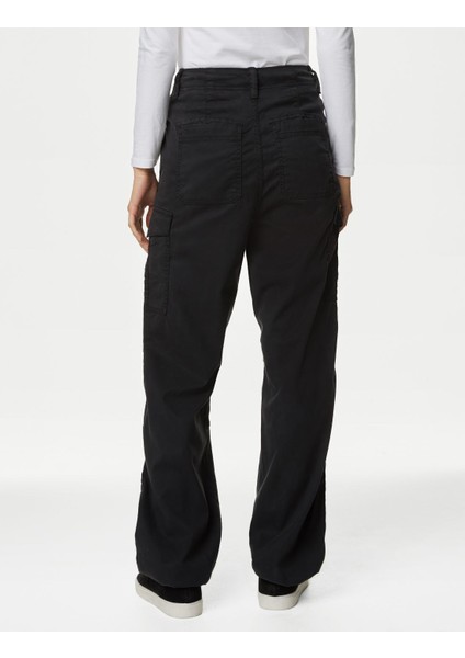 Marks & Spencer Lyocell™ Straight Leg Kargo Pantolon