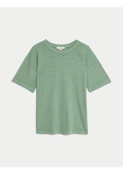 Marks & Spencer Saf Pamuklu Kısa Kollu T-Shirt