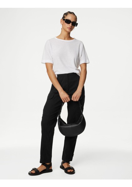 Yüksek Bel Kargo Pantolon