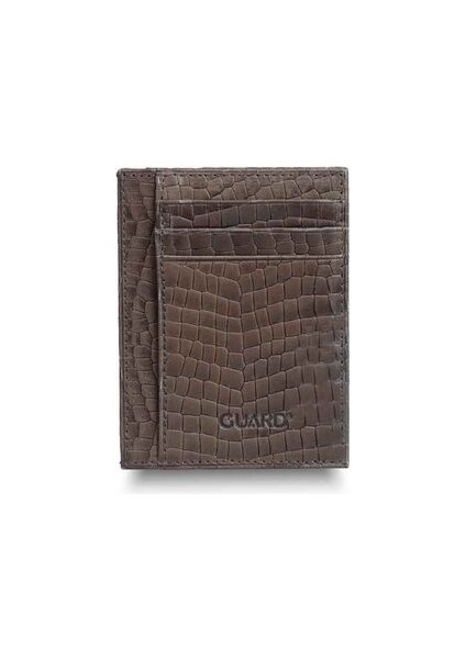 Texas Baskı Kahverengi Deri Kartlık - GRD2403XW22158