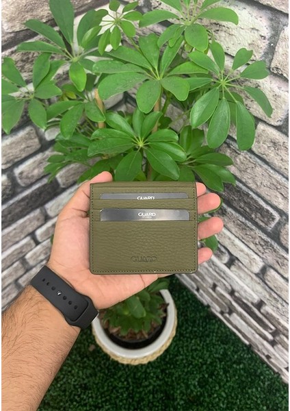Haki Yeşil Patlı Tasarım Deri Kartlık - GRD2403XW22173 modelleri