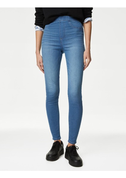 Yüksek Bel Jegging Jean Pantolon modelleri
