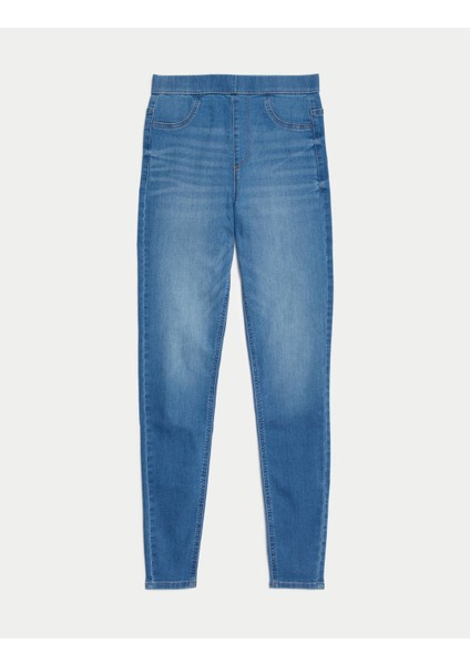 Yüksek Bel Jegging Jean Pantolon indirimleri