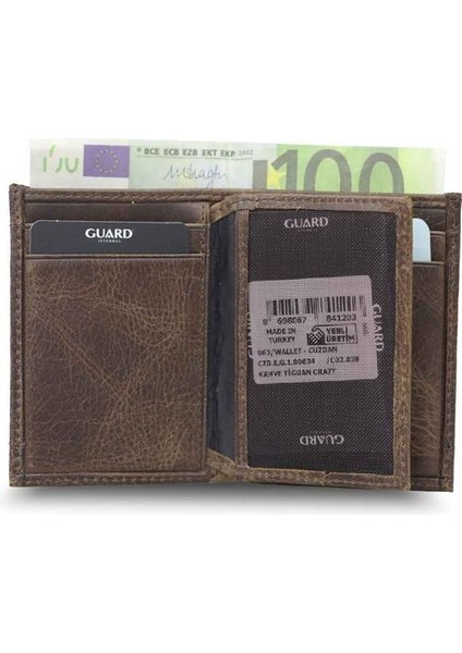 Minimal Antik Kahve Deri Erkek Cüzdanı - GRD2403XW22418