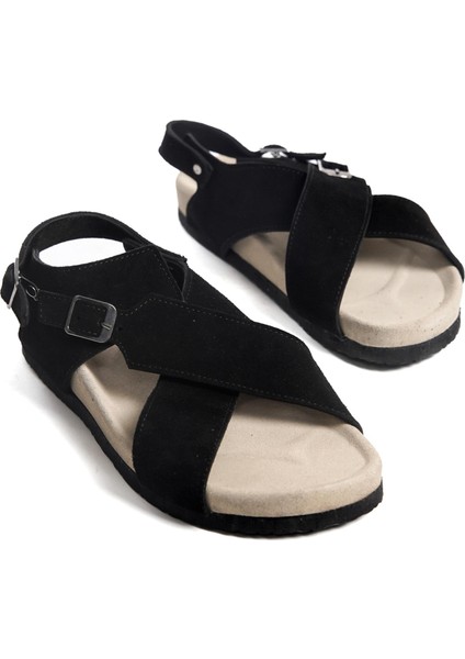 Zeyn 7541C Kadın Düz Sandalet Siyah fırsatları