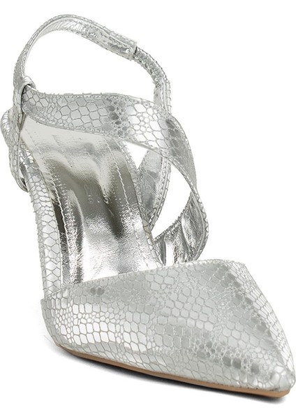 PM520 K610/3 Kadın Abiye Ayakkabı Gümüş fiyatları