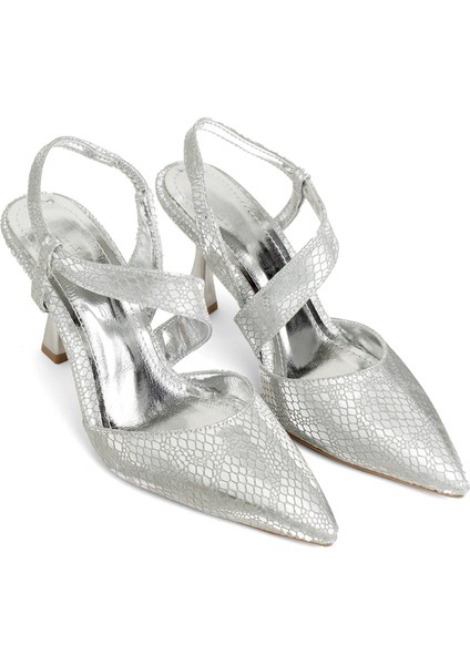 PM520 K610/3 Kadın Abiye Ayakkabı Gümüş fırsatları