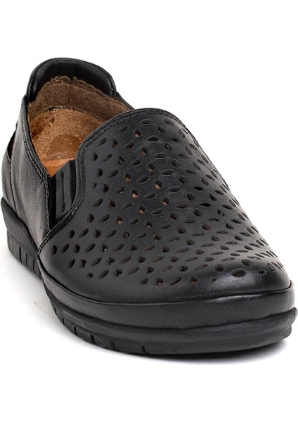 Elit Syf 24-430 Kadın Deri Casual Ayakkabı Siyah