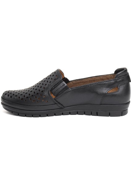 Elit Syf 24-430 Kadın Deri Casual Ayakkabı Siyah