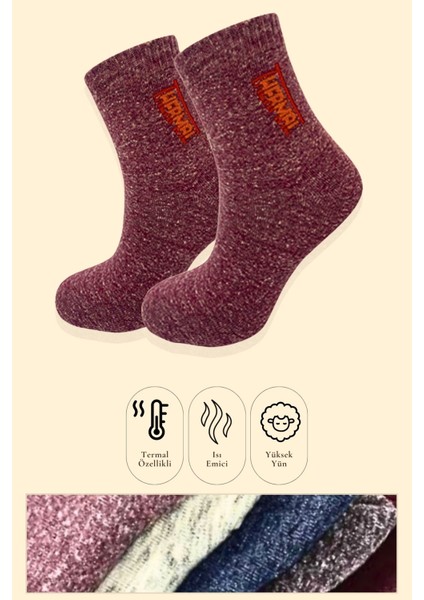 Kral Socks Termal Erkek Havlu Patik Çorap 5'li Set(5 Çift)