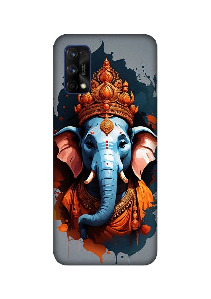 Realme 7 Pro Uyumlu Ganesha Ganeşa Desenli Silikon Kılıf
