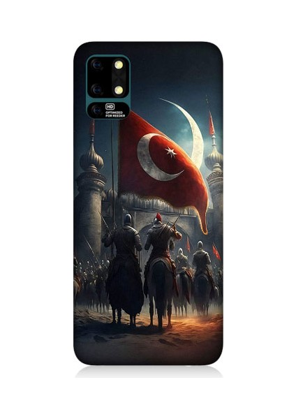 Reeder S19 Max Uyumlu Tulpar Bayrak ve Kale Desenli Silikon Kılıf
