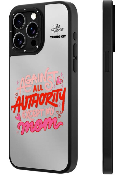 iPhone 15 Pro Max Uyumlu Kılıf Tobias Fonseca Tasarımlı Youngkit Mirror Kapak Pembe